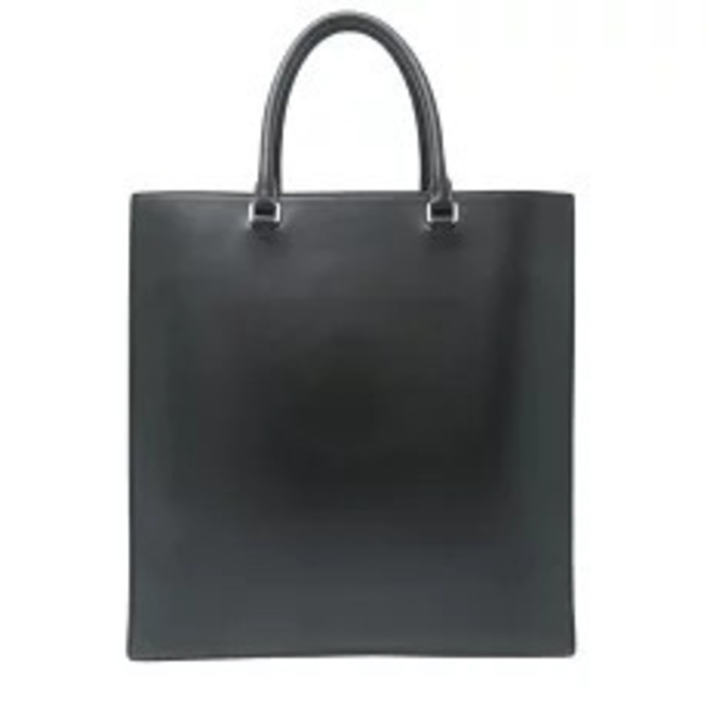 Prada Logo Tote Strap Black Bag Leather